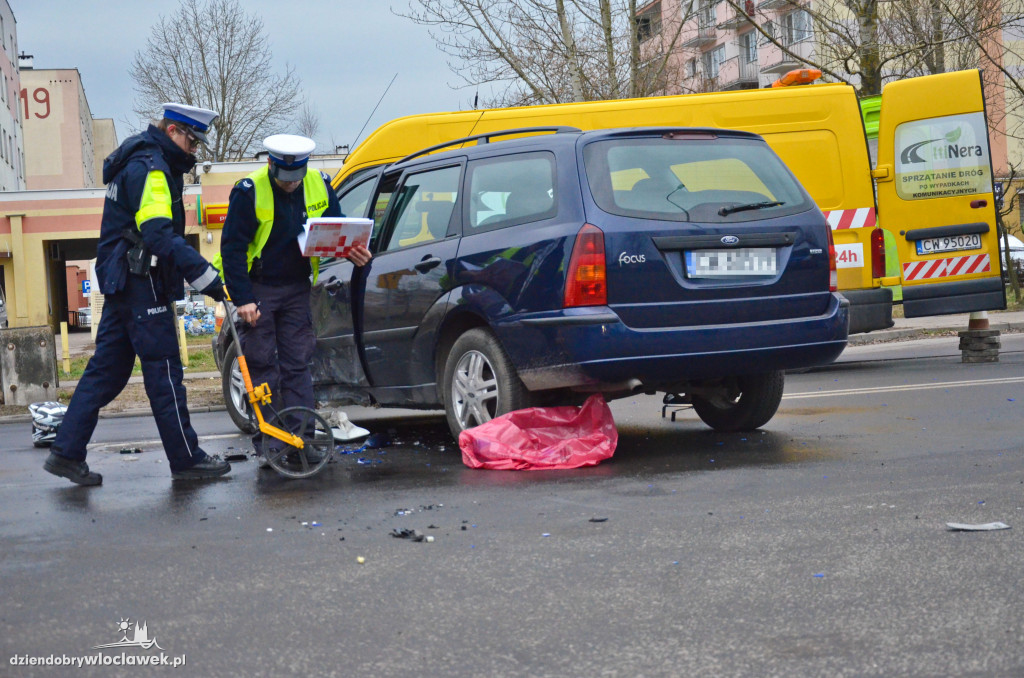 Zderzenie forda i motocykla na ul. Polnej