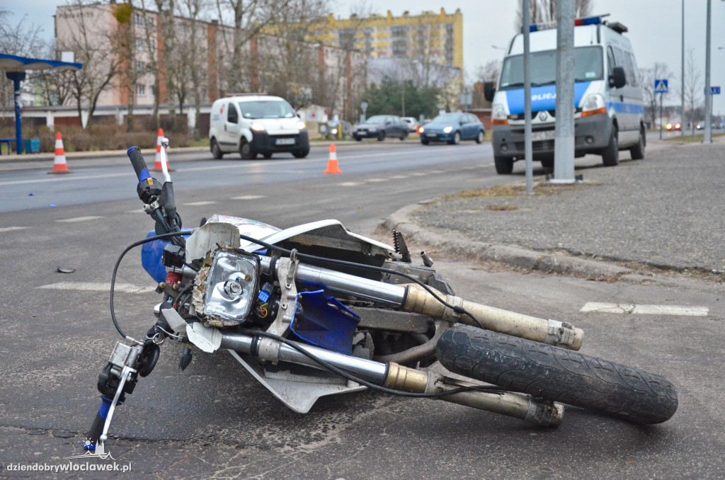 Zderzenie forda i motocykla na ul. Polnej