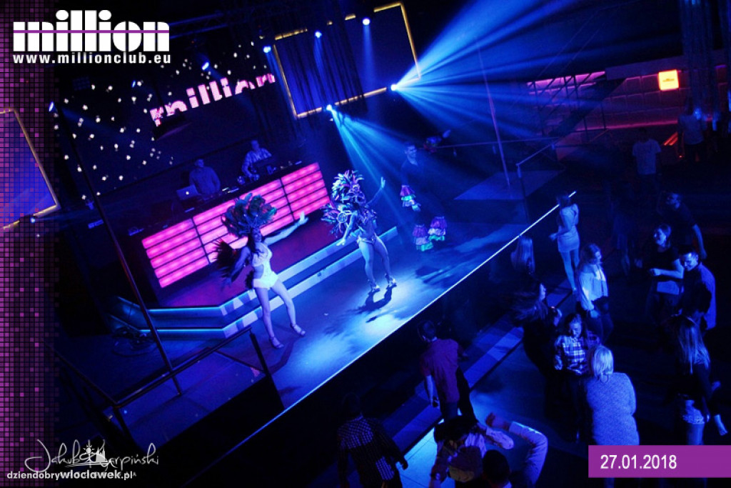 Sobotnia noc w klubie Million