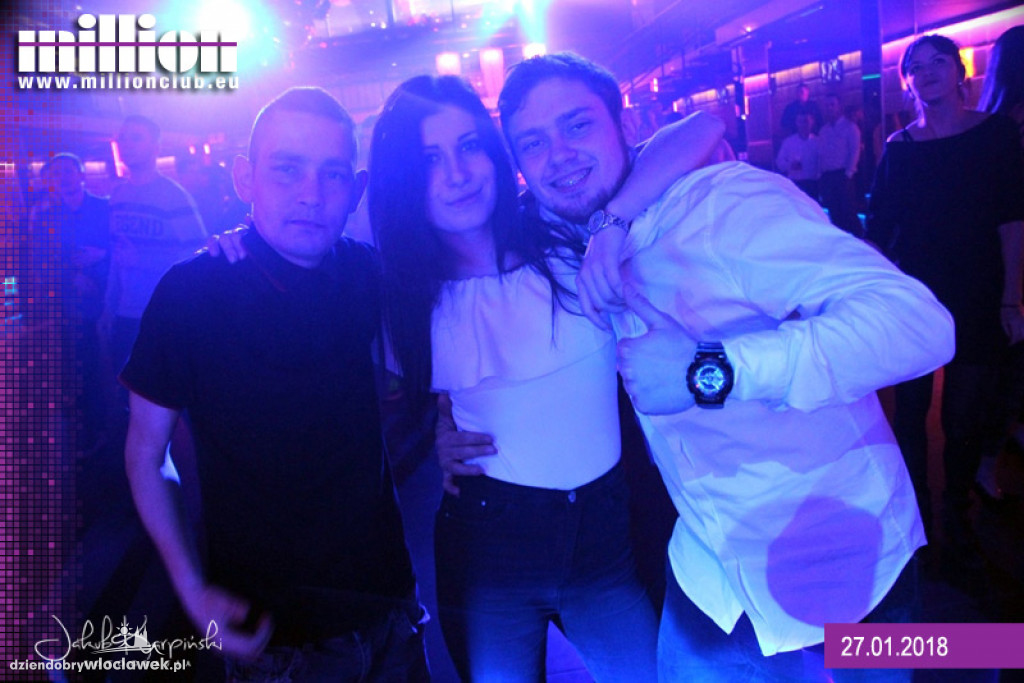 Sobotnia noc w klubie Million