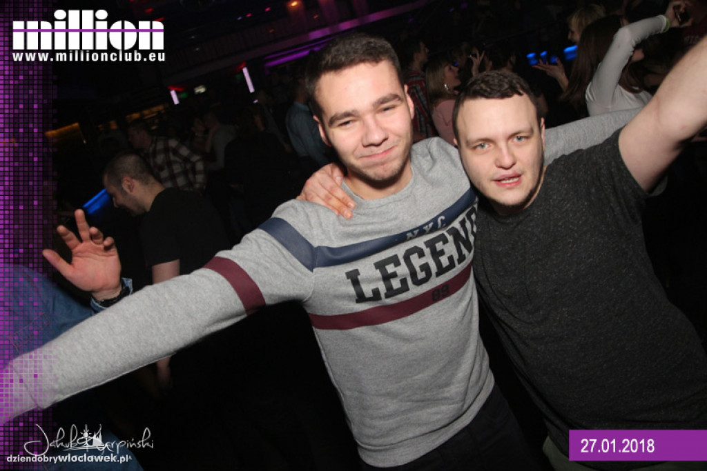 Sobotnia noc w klubie Million