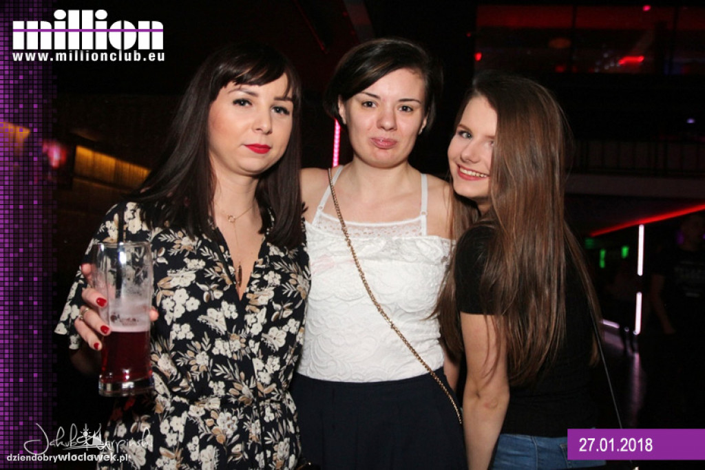 Sobotnia noc w klubie Million