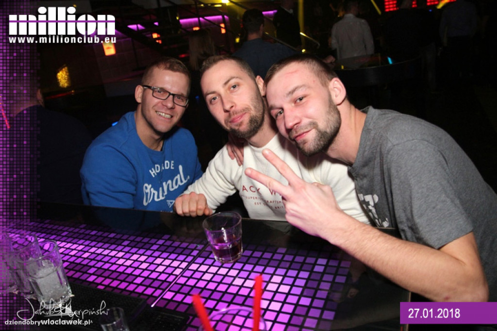 Sobotnia noc w klubie Million