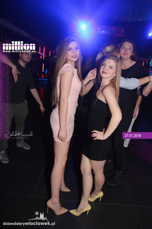 Sobotnia noc w klubie Million