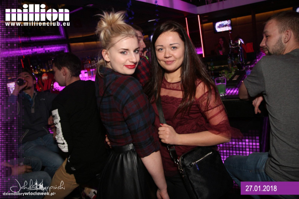 Sobotnia noc w klubie Million
