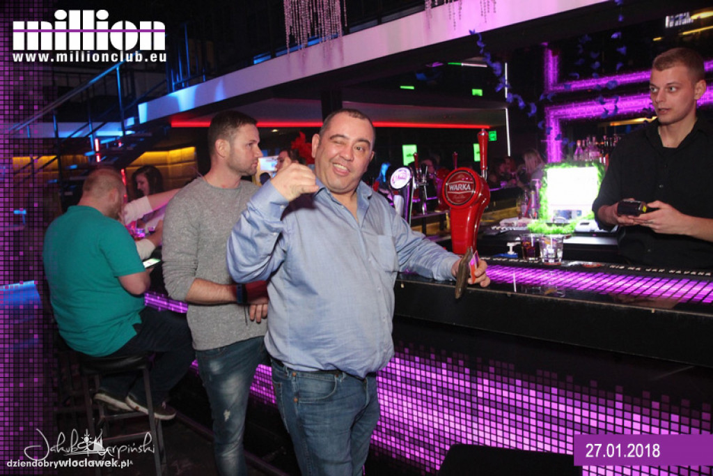 Sobotnia noc w klubie Million