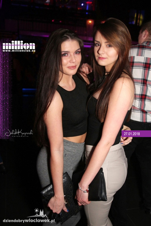 Sobotnia noc w klubie Million