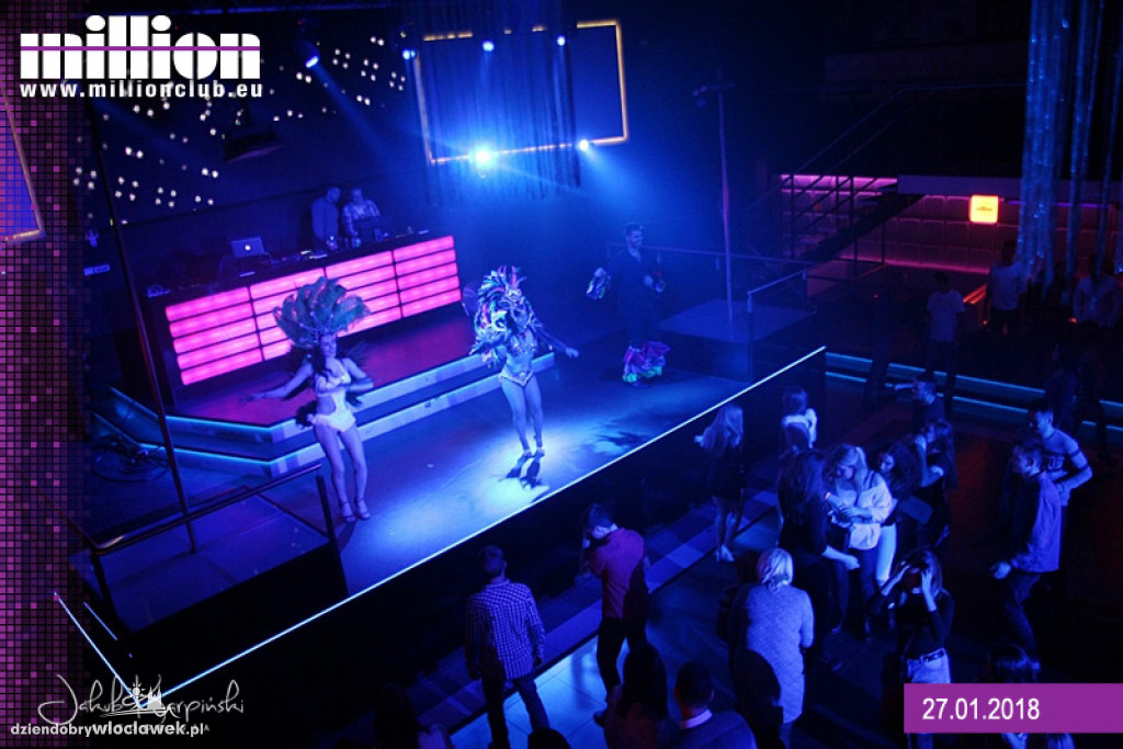 Sobotnia noc w klubie Million