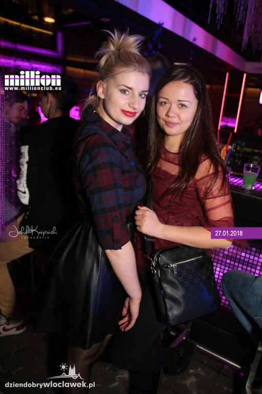 Sobotnia noc w klubie Million