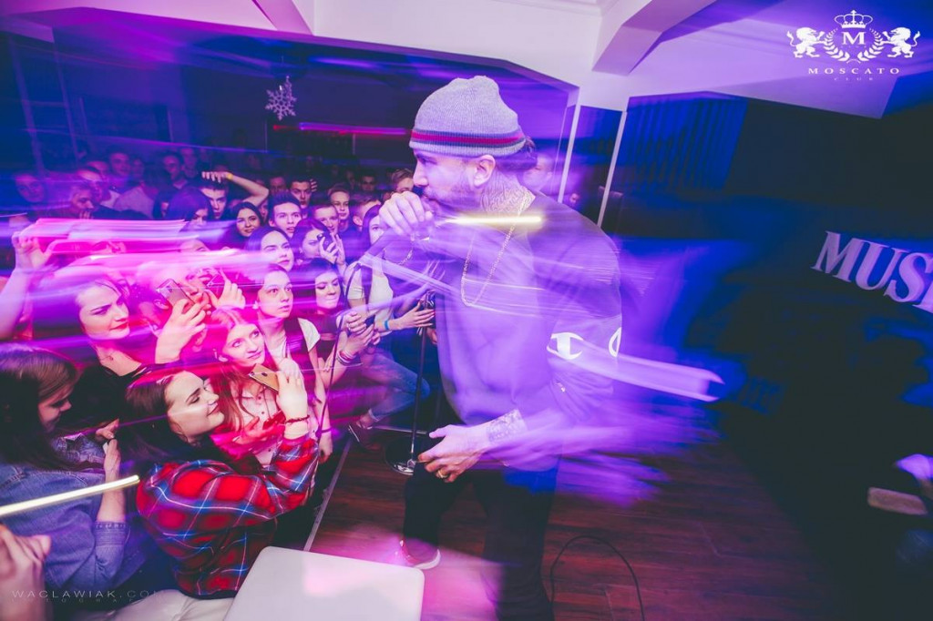 Malik Montana w Moscato Club przy ul. Solnej