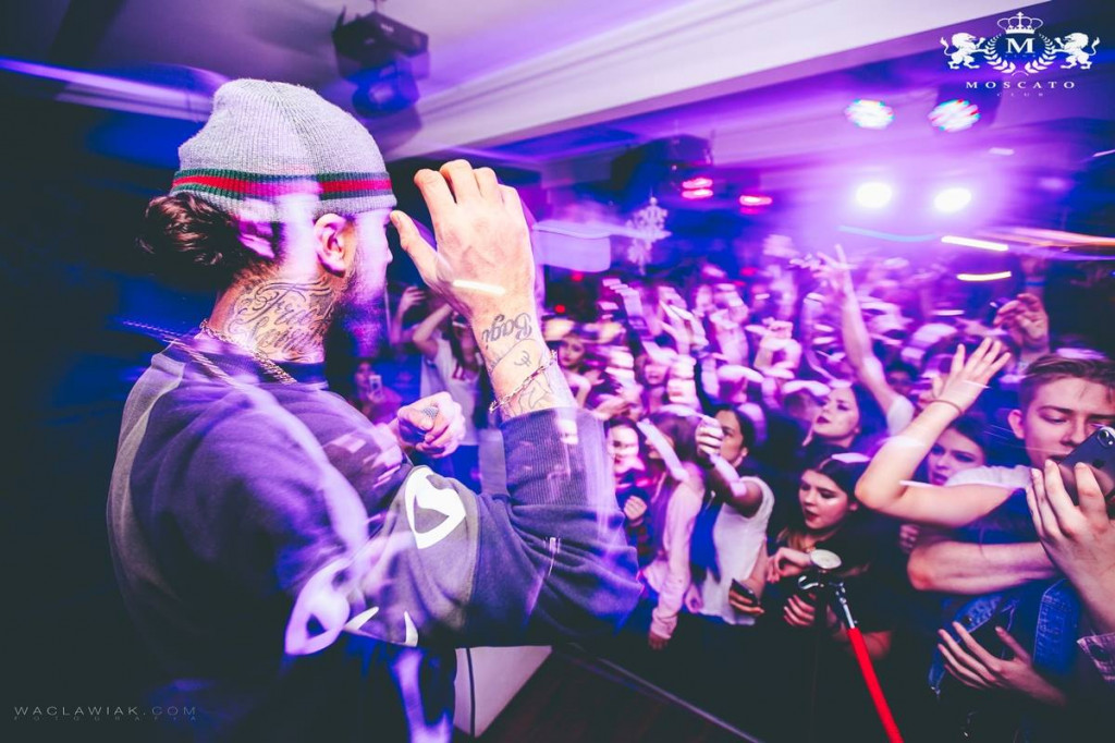 Malik Montana w Moscato Club przy ul. Solnej