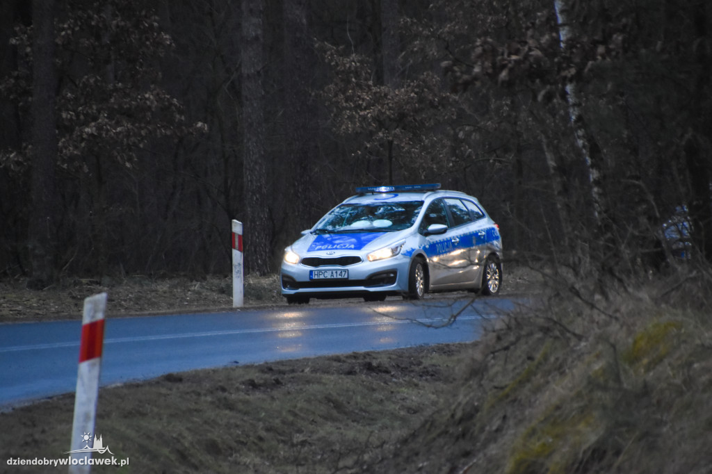 Auto wpadło do rowu i dachowało