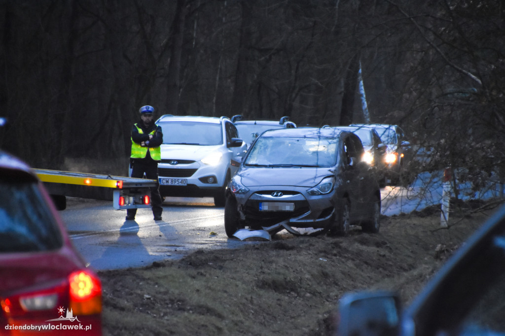 Auto wpadło do rowu i dachowało