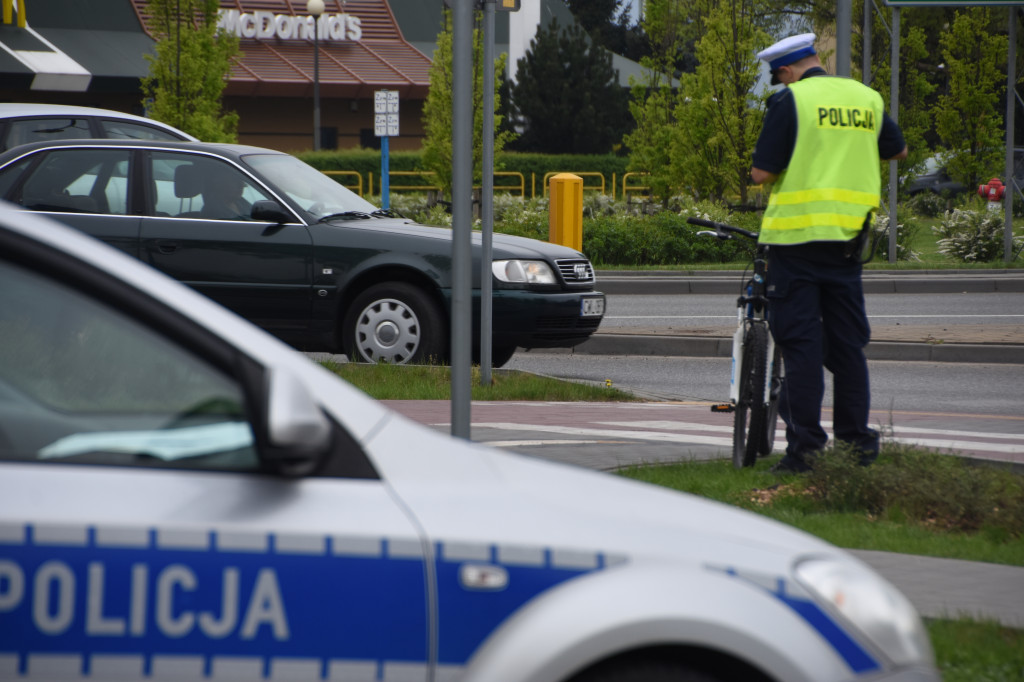 Potrącenie rowerzystki w  centrum