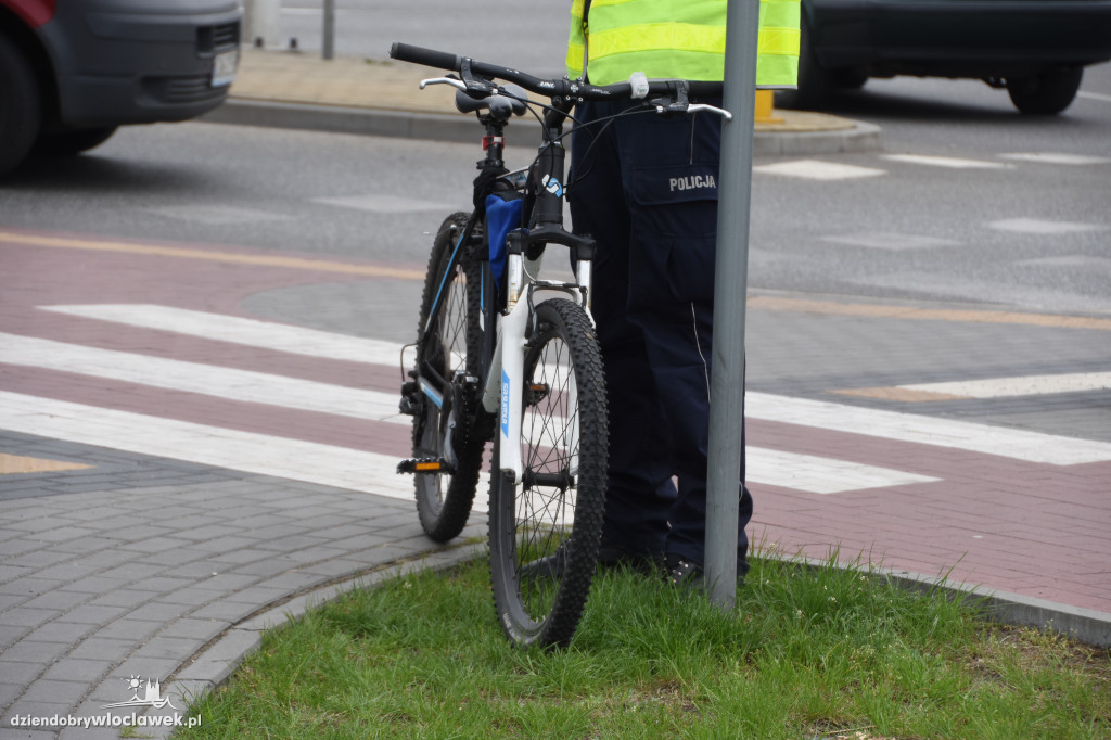 Potrącenie rowerzystki w  centrum