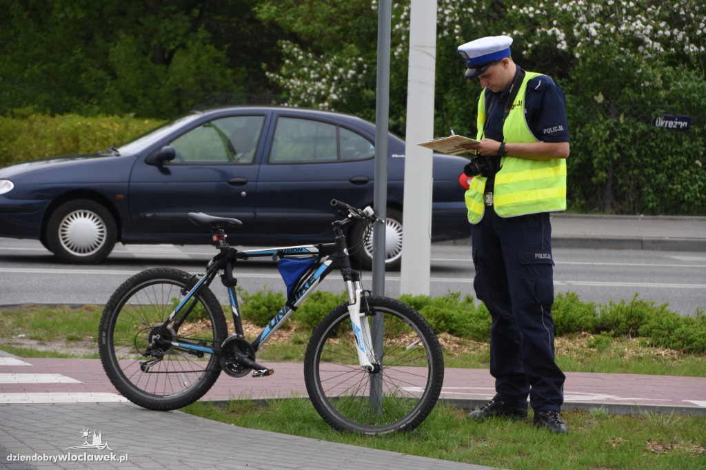 Potrącenie rowerzystki w  centrum