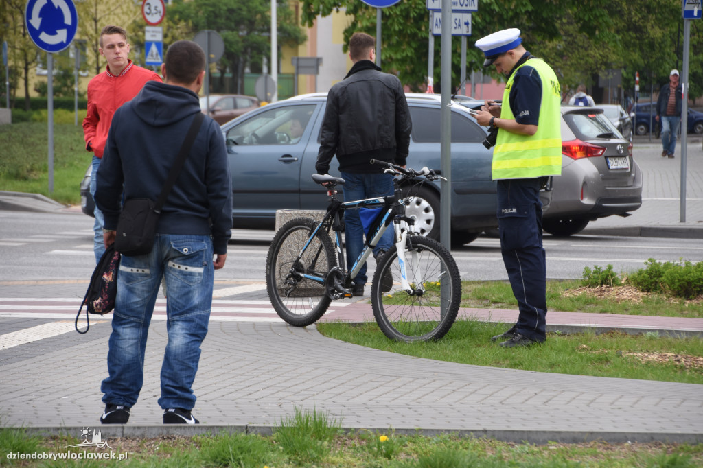 Potrącenie rowerzystki w  centrum