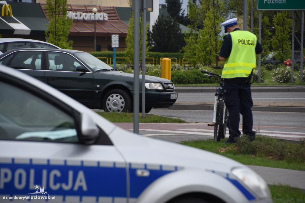 Potrącenie rowerzystki w  centrum