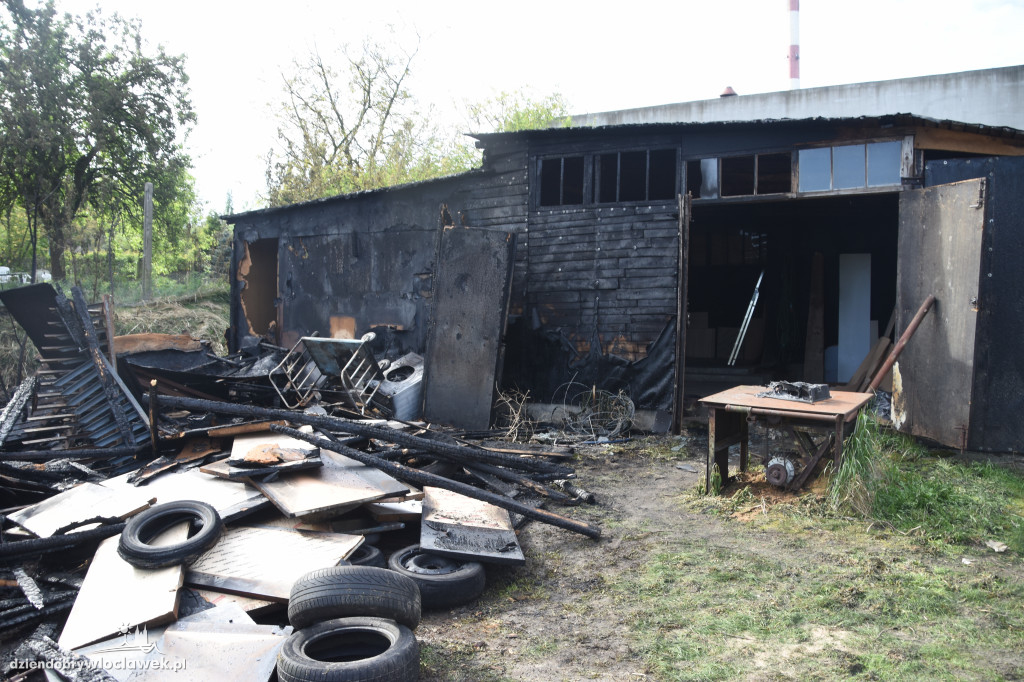 Pożar zakładu stolarskiego przy Płockiej