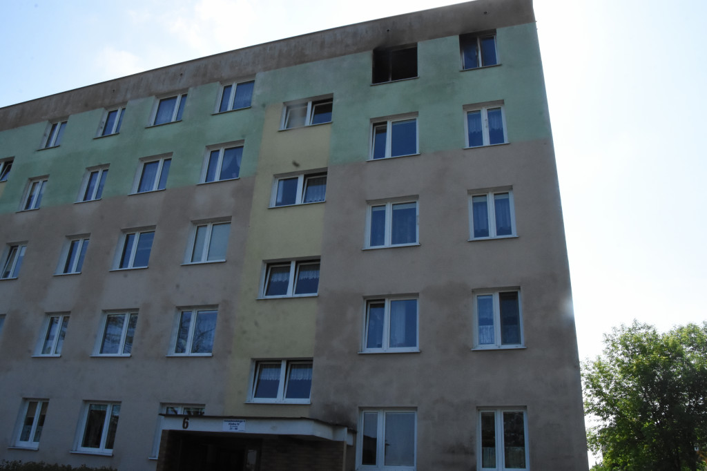 Pożar w mieszkaniu na Gniazdowskiego