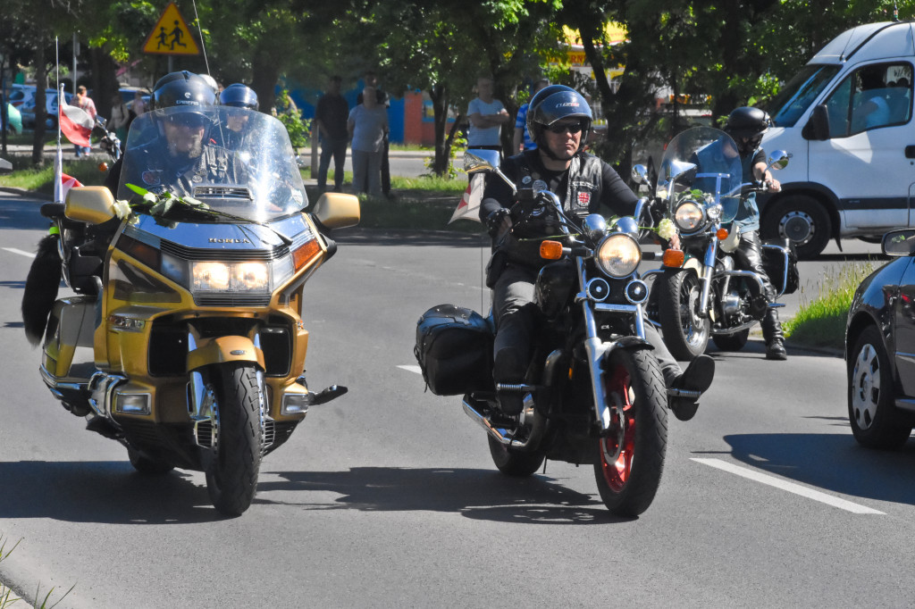Pogrzeb motocyklisty z al. Chopina