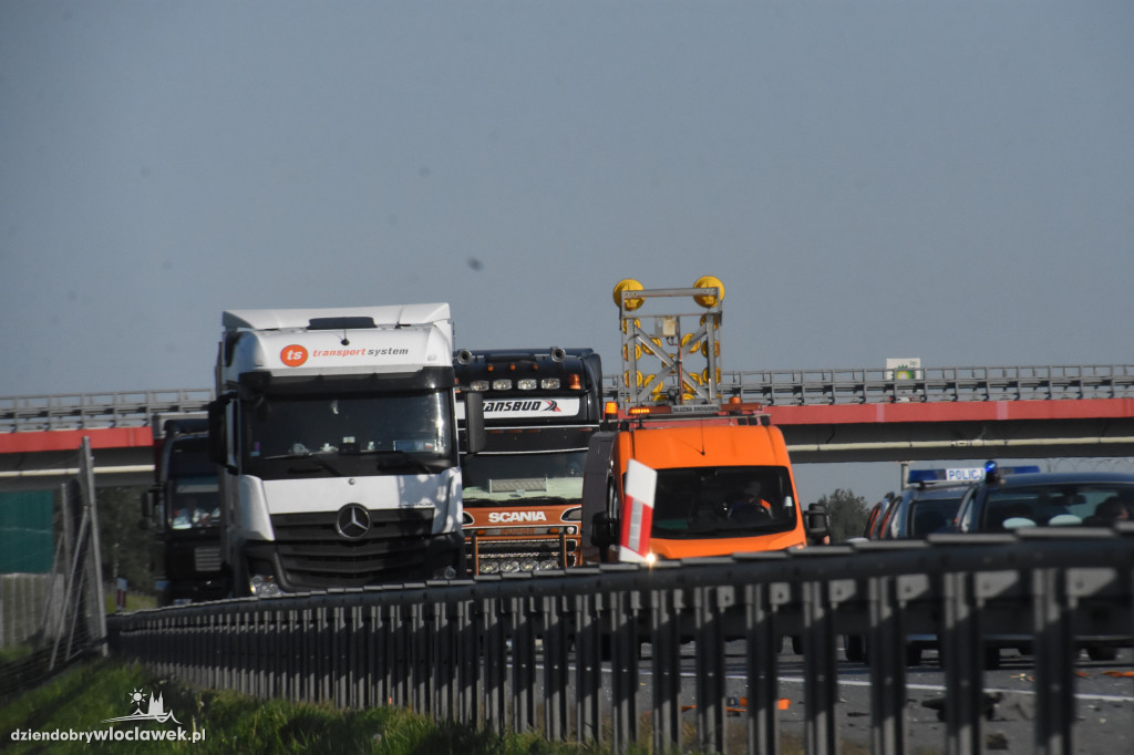 Wypadek na A1. Nie żyje jedna osoba