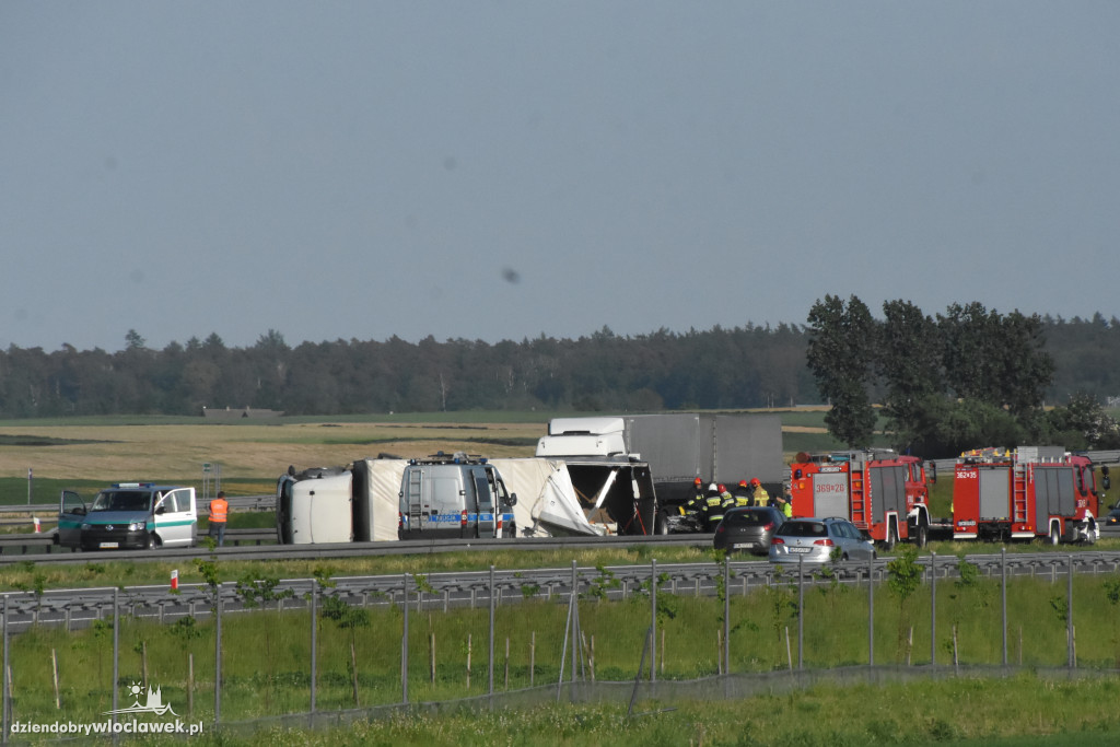 Wypadek na A1. Nie żyje jedna osoba