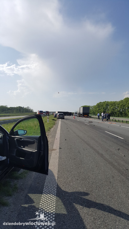 Wypadek na A1. Nie żyje jedna osoba