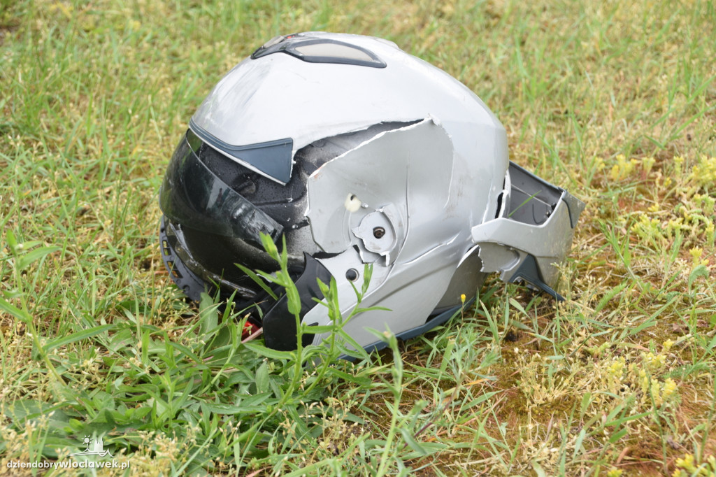 Wypadek motocyklisty w Michelinie