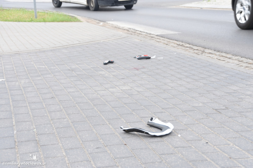 Wypadek motocyklisty w Michelinie