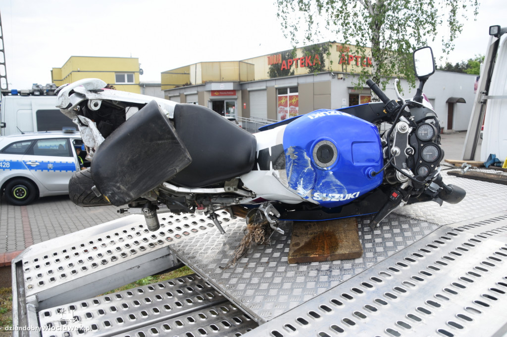 Wypadek motocyklisty w Michelinie