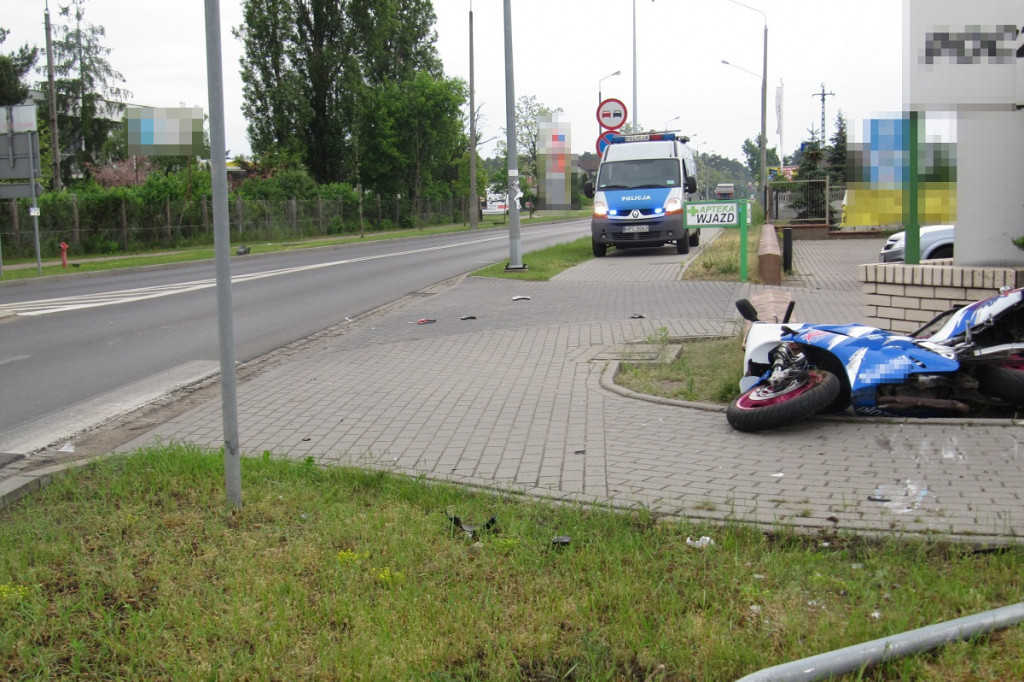 Policja o wypadku motocyklisty