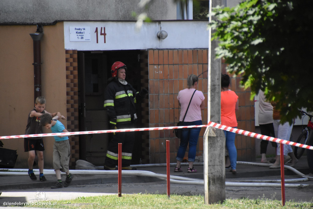 Pożar piwnicy przy ulicy Fredry
