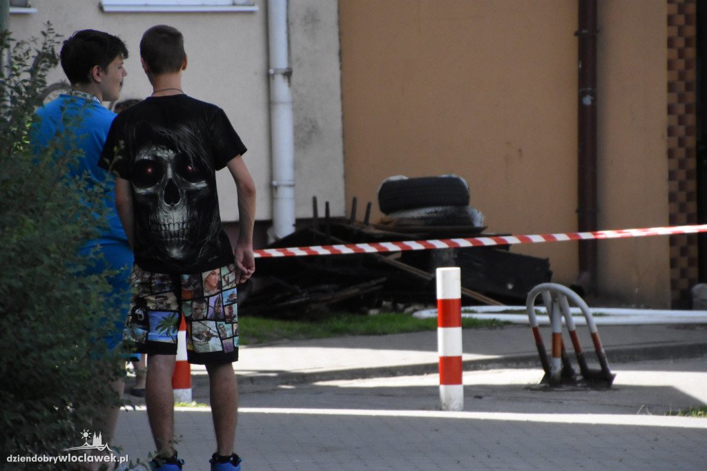 Pożar piwnicy przy ulicy Fredry