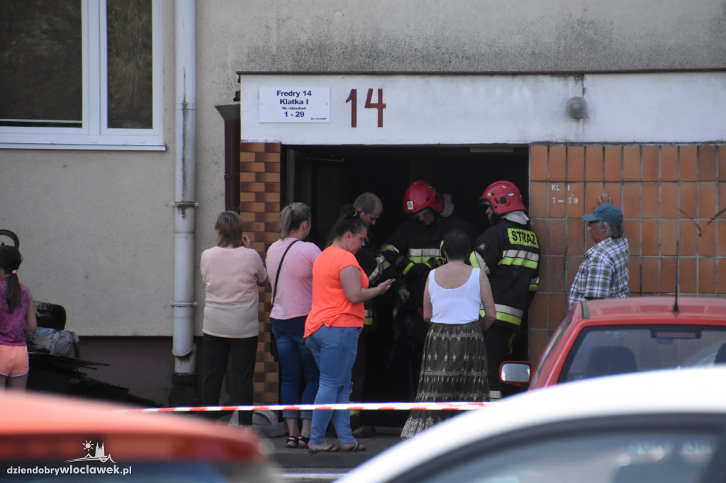 Pożar piwnicy przy ulicy Fredry