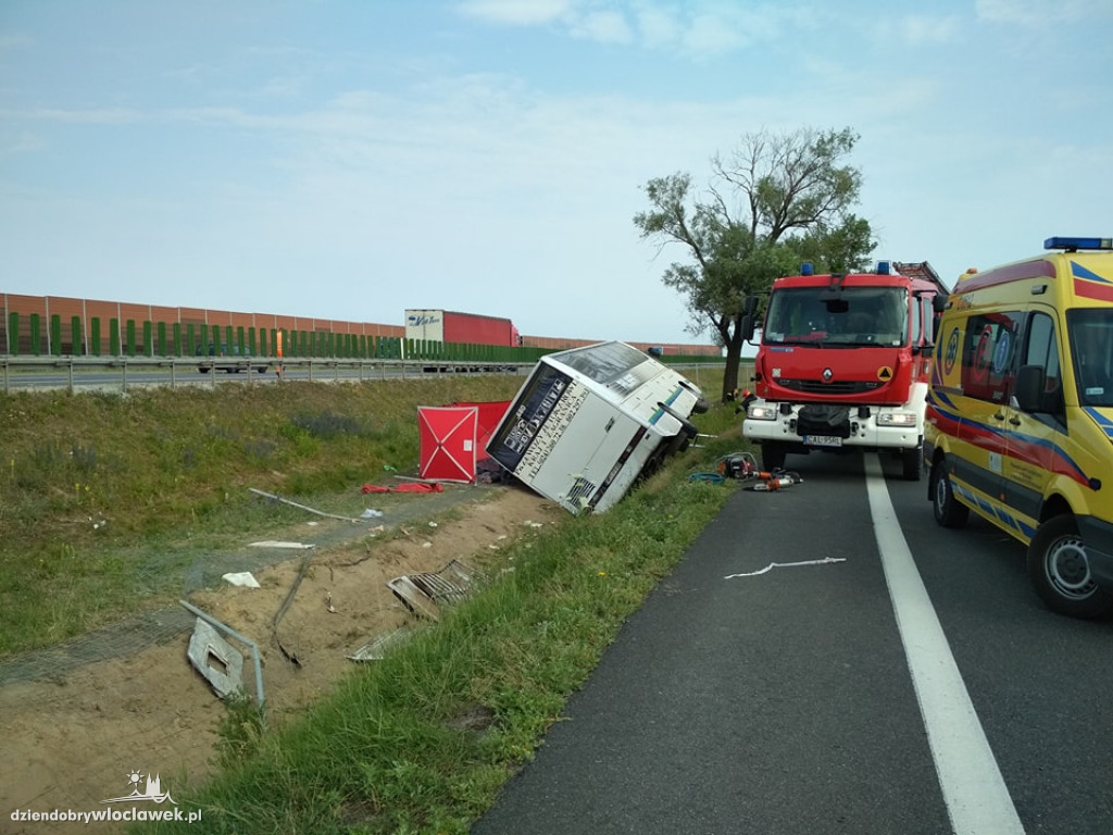 Wypadek autobusu na DK 91