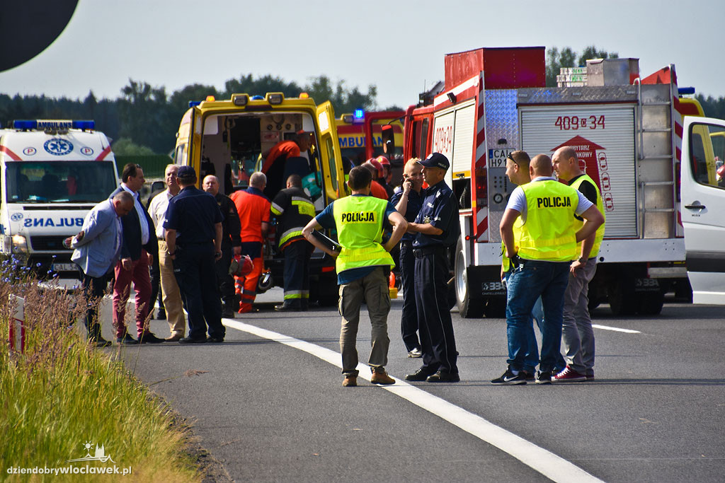 Wypadek autobusu na DK 91