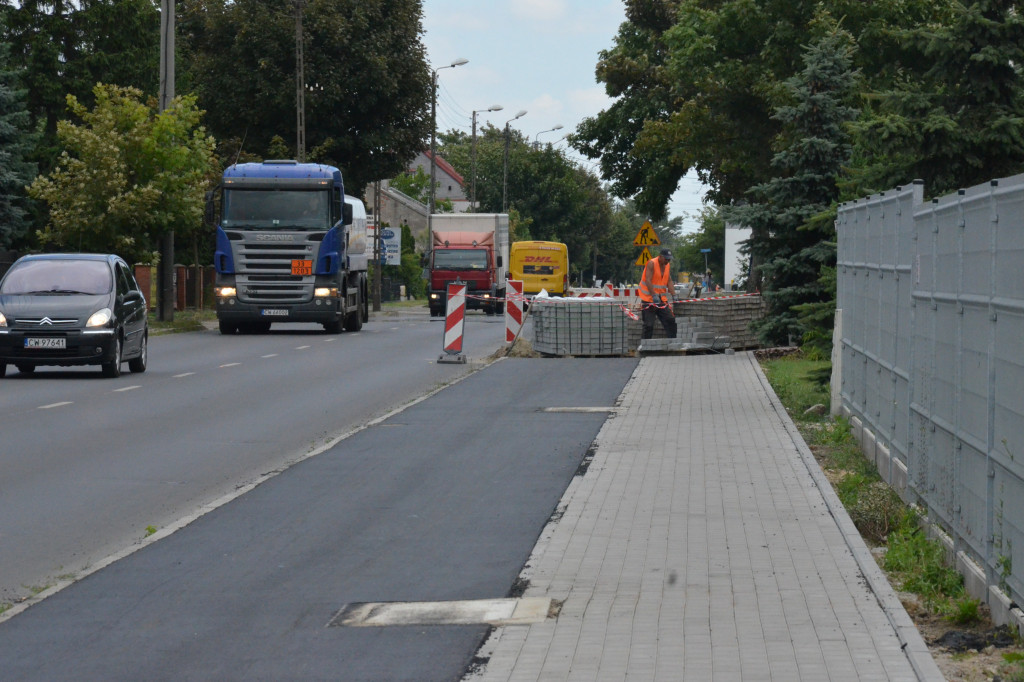 Rowerówka wzdłuż Płockiej na ukończeniu