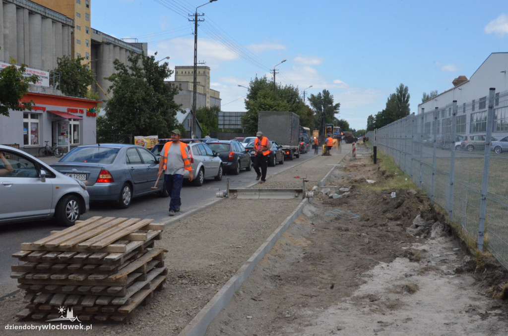 Rowerówka wzdłuż Płockiej na ukończeniu