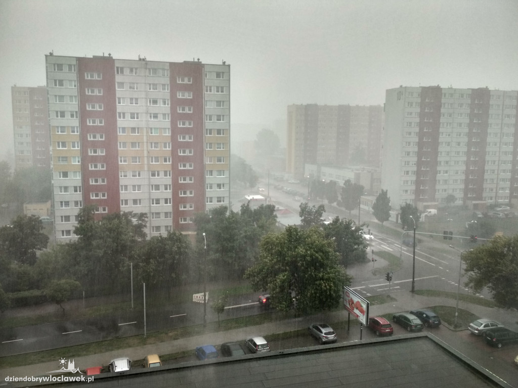 Wielka ulewa nad Włocławkiem