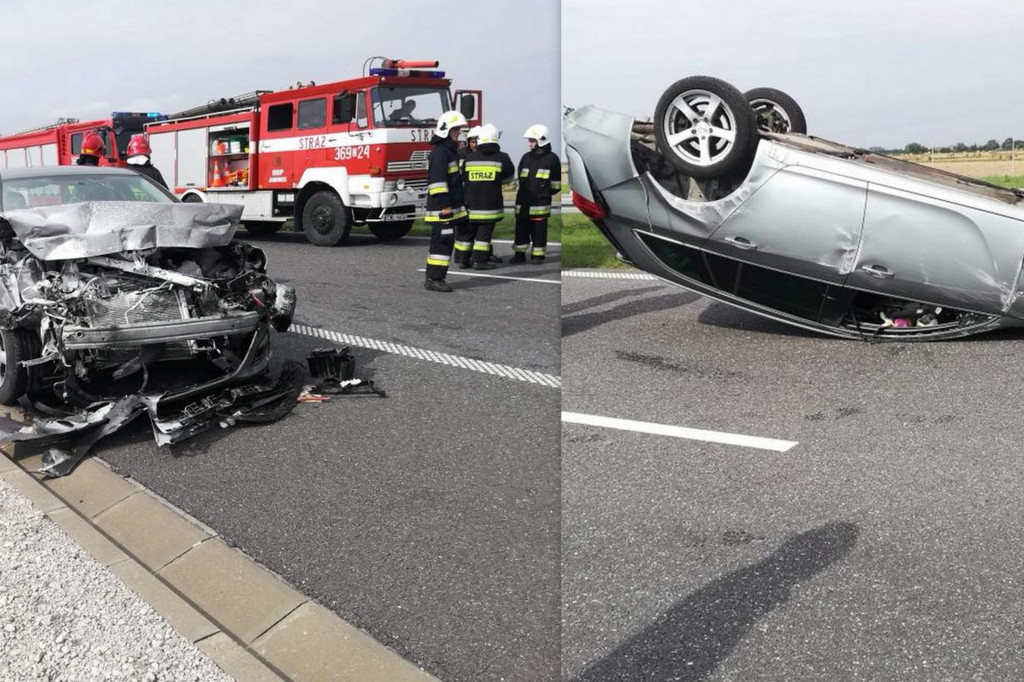 6 aut  zderzyło się na A1. 8 osób w szpitalu