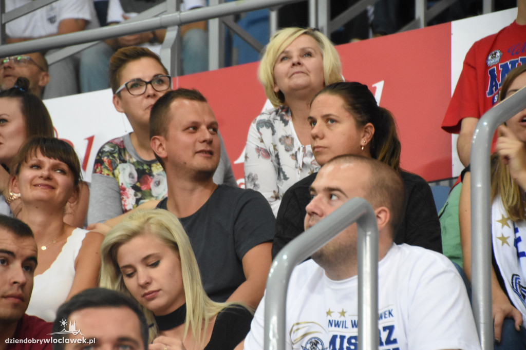 Kibice Anwilu na meczu z Treflem Sopot