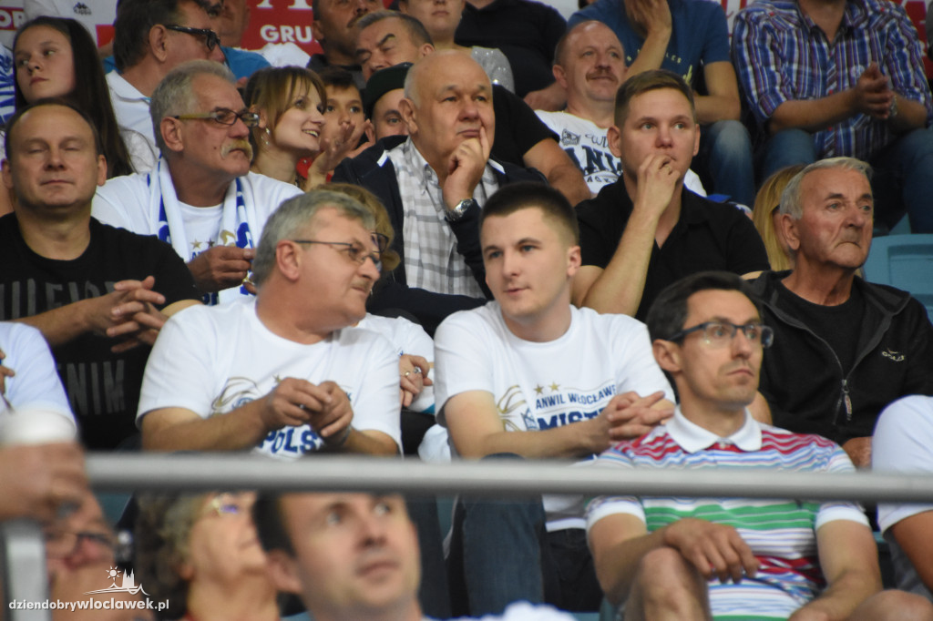 Kibice Anwilu na meczu z Treflem Sopot
