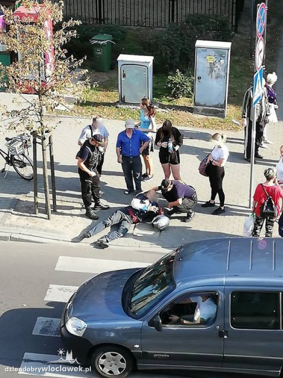 Potrącenie motocyklisty na św. Antoniego