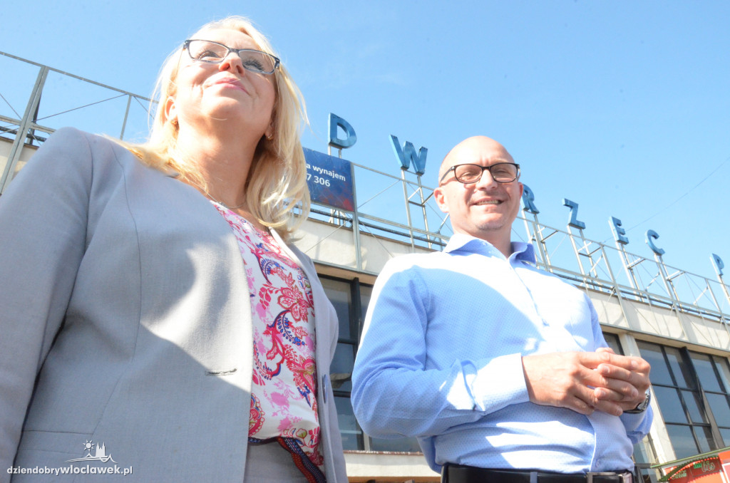 Prezydent Wojtkowski na dworcu