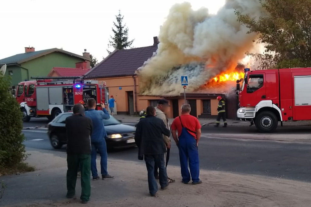 Pożar budynku przy ul. Lipnowskiej