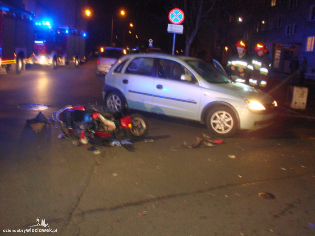 Opel uderzył w skuter