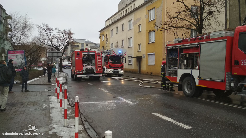 Pożar w budynku poczty przy Chopina