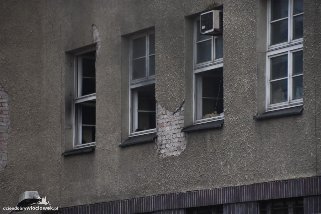 Pożar w budynku poczty przy Chopina