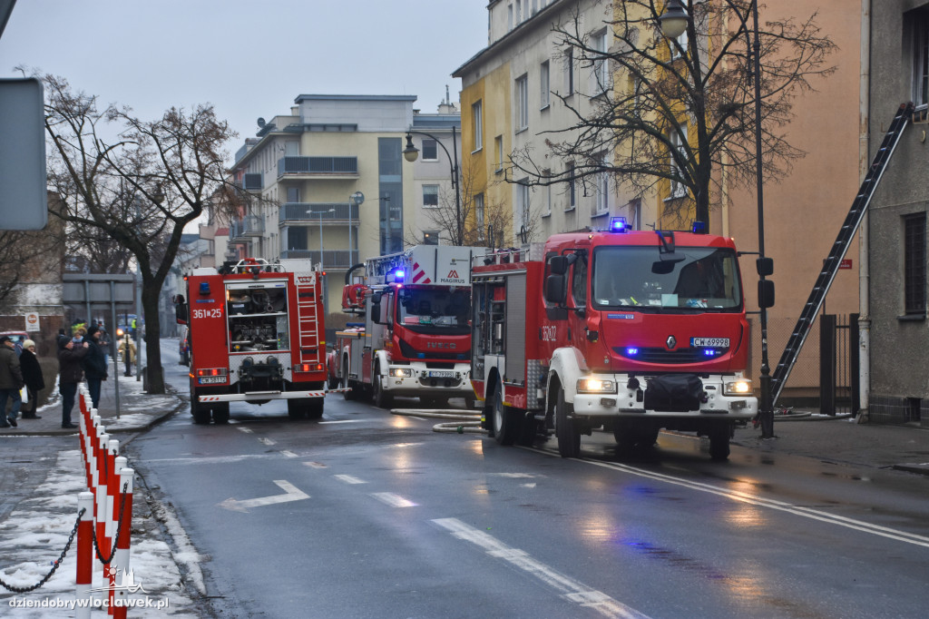 Pożar w budynku poczty przy Chopina
